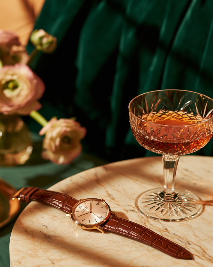 Premium cocktail presentation in a lounge setting